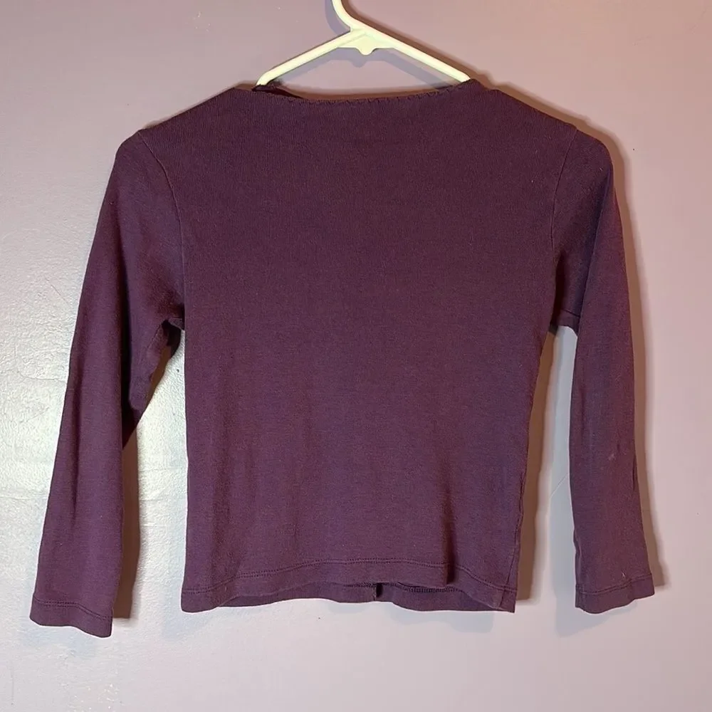 Old Navy Girls Purple Button-Up Cardigan Sweater Size Large L Long Sleeve